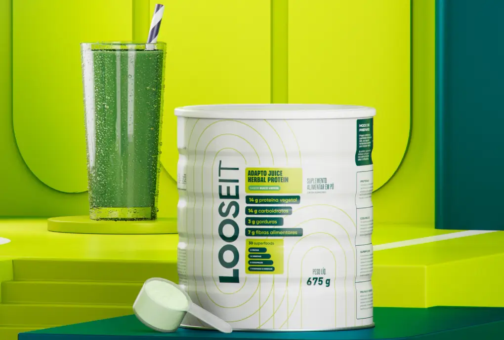 Adapto Juice, da Hive — suco verde em pó com proteína vegetal