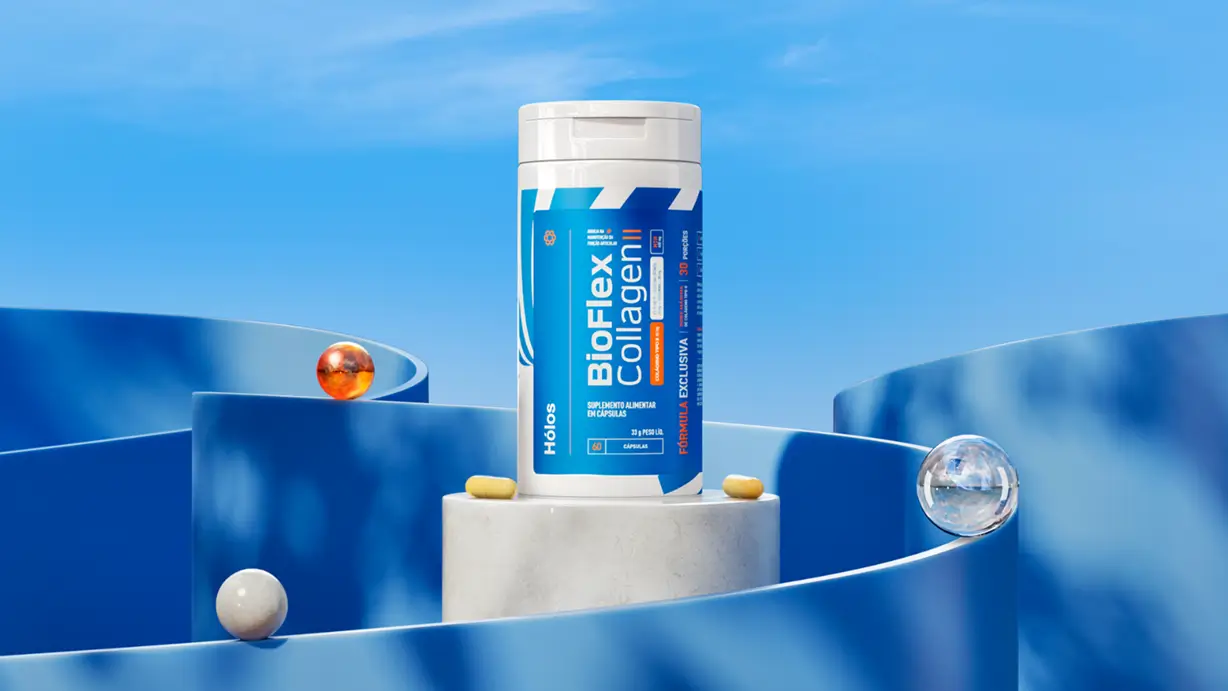 BioFlex Collagen II (Hólos/Hive) — cápsulas com colágeno tipo II, MSM, curcumina e ácido hialurônico