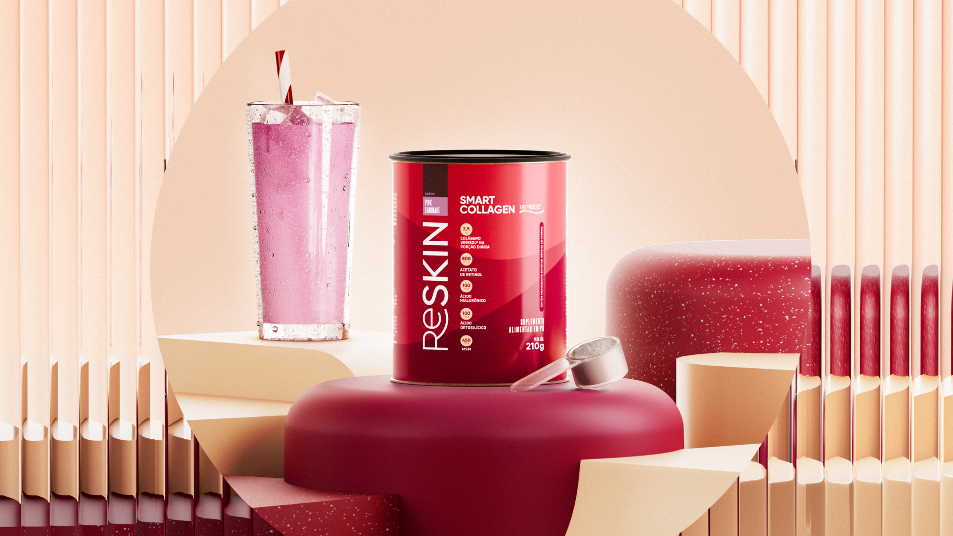 Smart Collagen (Reskin/Hive) — colágeno Verisol® com ácido hialurônico, MSM e vitaminas